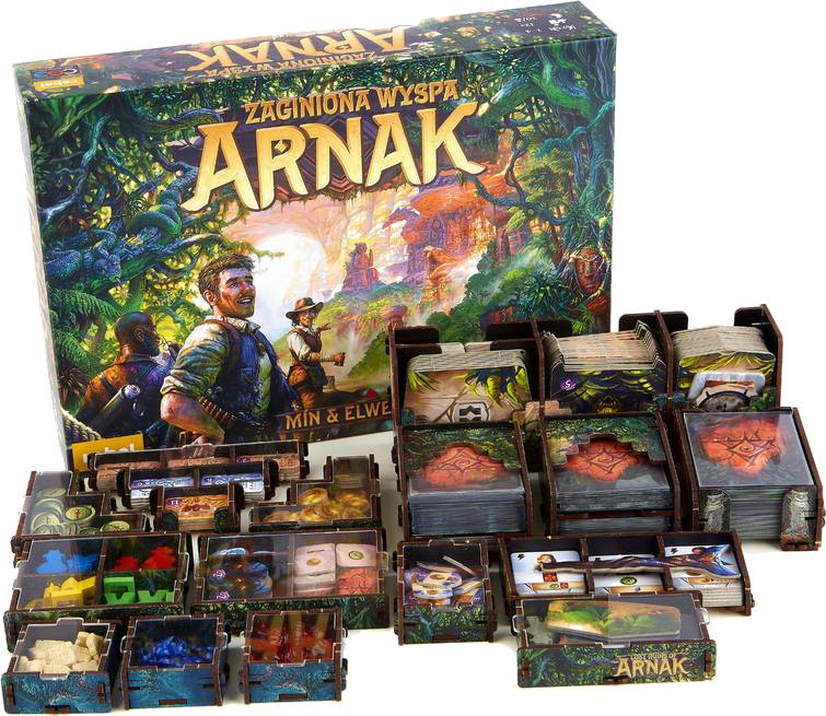 Dřevěný pořadač pro Ztracený ostrov Arnak UV Tisk (Poland Games)