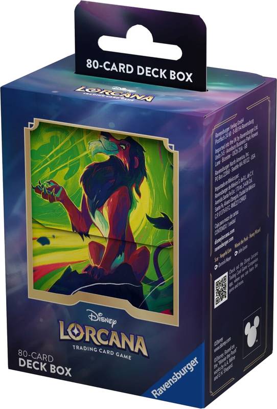 Disney Lorcana: Azurite Sea - Deck Box Scar - Vengeful Lion from The Lion King