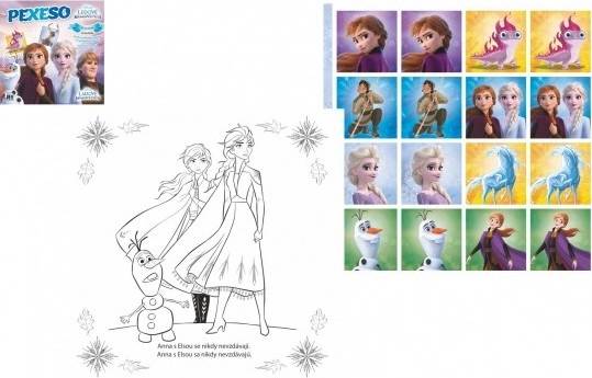 Ledové království II - Pexeso v sešitu