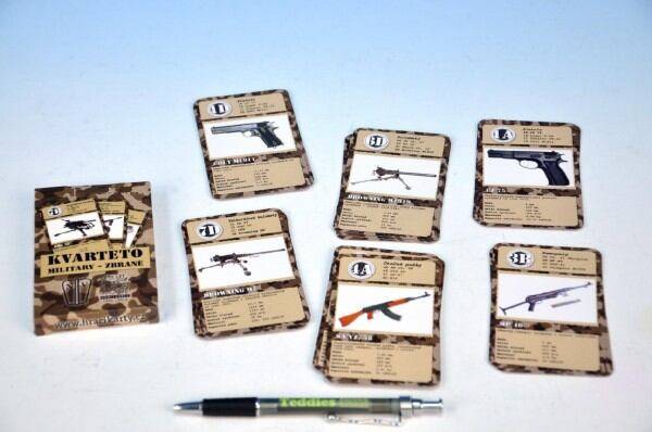 Kvarteto Military zbraně společenská hra - karty