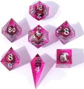 Always Watching Dragon's Eye Sharp Edge Resin Dice Set - Pink