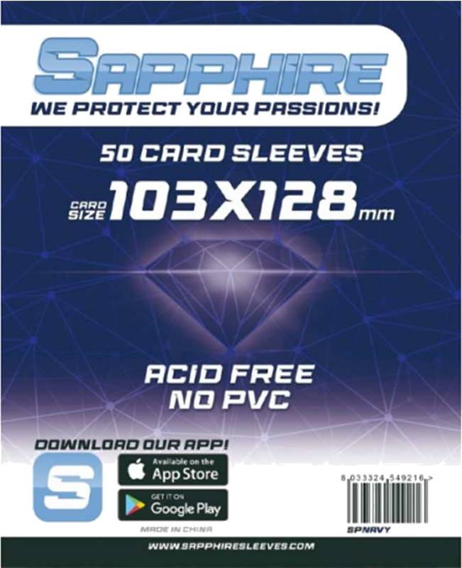 Obaly na karty Sapphire Navy - 103 x 128 mm - 100 ks