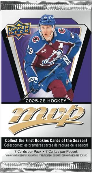 Hokejové karty 2025-26 Upper Deck MVP Hockey Retail Balíček