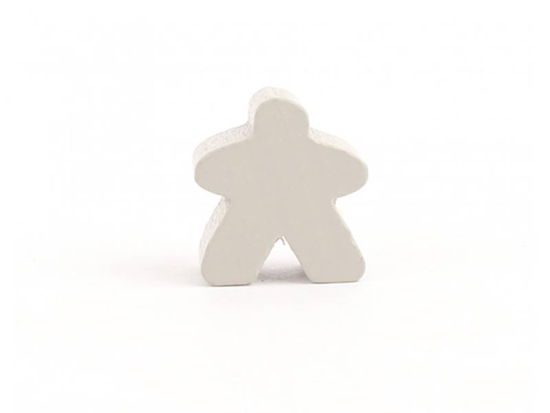 Dřevěné figurky klasický meeple 16 mm (20 ks) Barva: Bílá