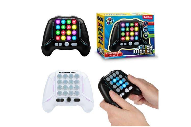 Hra postřehová plast na baterie se světlem se zvukem 2 barvy v krabičce 15x12x5,5cm 00542983-XG