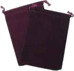 Small Suedecloth Dice Bags Burgundy
