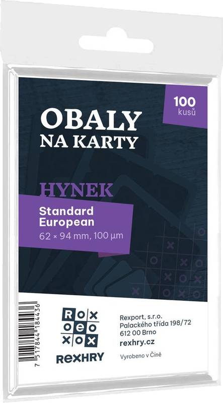 Obaly na karty REX - Standard European - Hynek - 62 x 94 mm 100ks