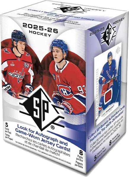 Hokejové karty 2025-26 Upper Deck SP Hockey Blaster Box