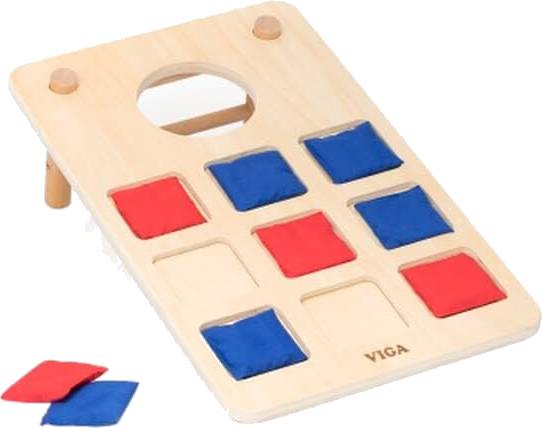 Dřevěná velká hra piškvorky a sáčky