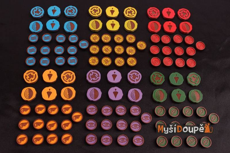 3D žetony přítomnosti Duchů ostrova - kompletní sada