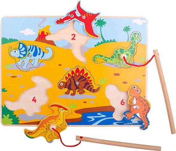 Dřevěné chytání dinosaurů