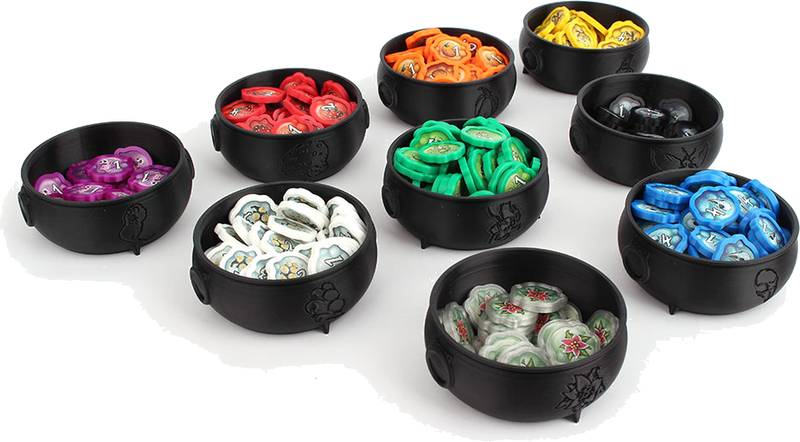 Kvedlalové - Kotlíky XL Varianta hry: Základní hra (8ks), Víčka a ohně: Kotlík s víčkem The Quacks of Quedlinburg – Větší kotlíky pro vylepšené žetonky