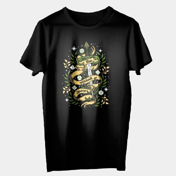 Tričko s herním motivem - The Wildest Game - černé - Unisex M