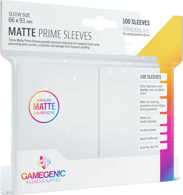 Obaly na karty Gamegenic - Matt Prime White - 66 x 91 mm 100 ks - matné
