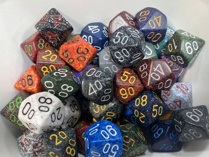 Kostka D10 procentuální skvrnitá  - 29311