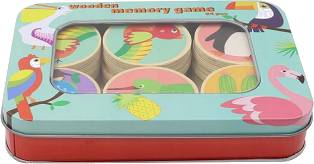 Dřevěná paměťová hra s ptáky