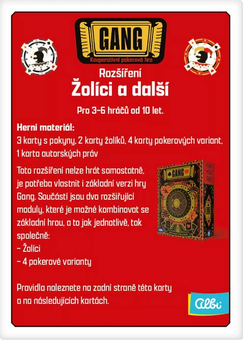 Gang: Kooperativní pokerová hra - rozšíření Žolíci
