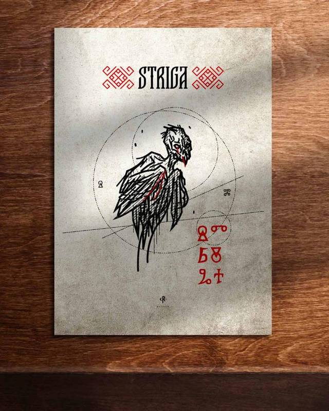 Striga (čarodějnice/upírka) - A6 (105x148 mm)