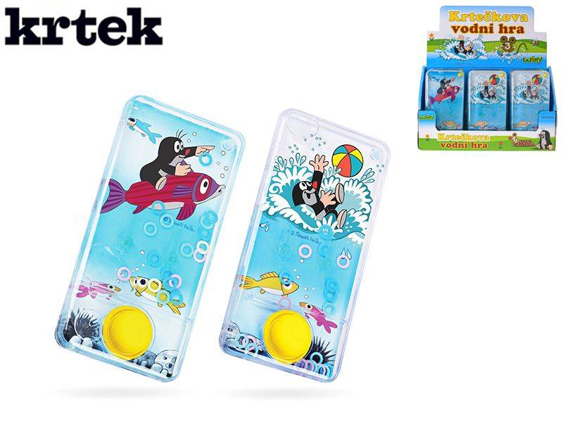 Vodní hra hlavolam 7x14cm plast Krtek 3 druhy 18ks v boxu