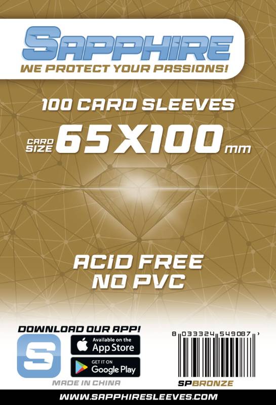 Obaly na karty Sapphire Bronze - 65 x 100 mm 100 ks