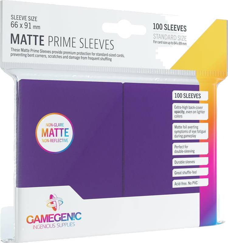 Matte Prime Sleeves Purple (100 obalů) - Obaly na karty