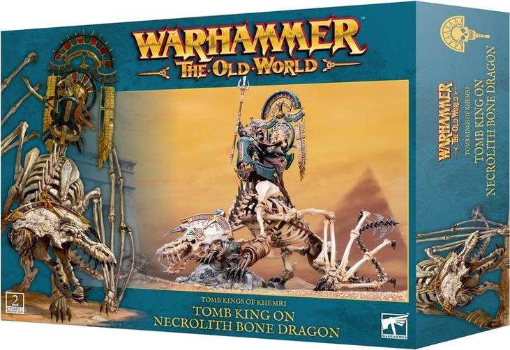 Warhammer The Old World - Tomb King/Liche Priest on Necrolith Bone Dragon