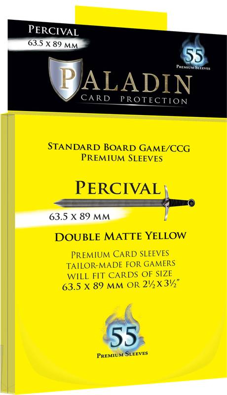 Obaly na karty Paladin - Percival - Double Matte - Standard Card Game 55 ks - Yellow