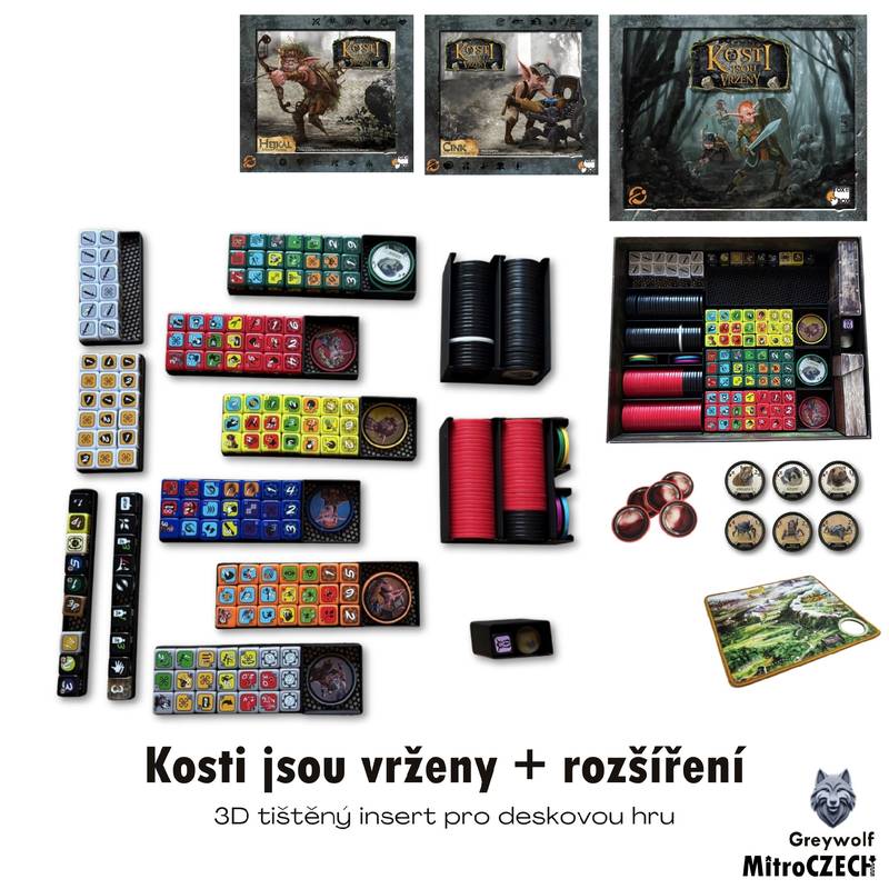 Kosti jsou vrženy + rozšíření - insert pro hru Barva: Černá