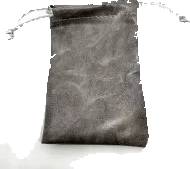 Kožený šedý váček na kostky
