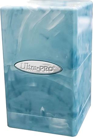 Krabička na karty Ultra Pro - Marble Satin Tower (Light Blue/White)