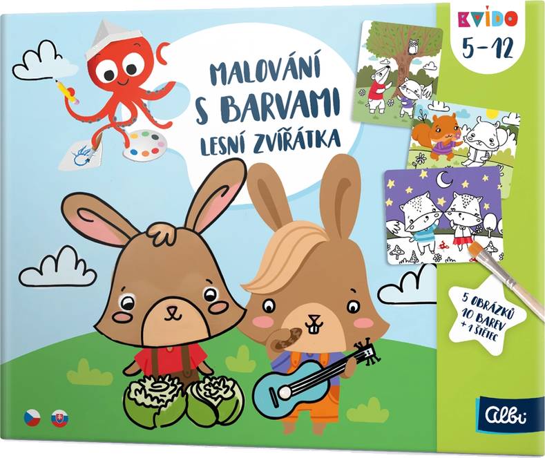Kvído - Malování s barvami:  Lesní zvířátka