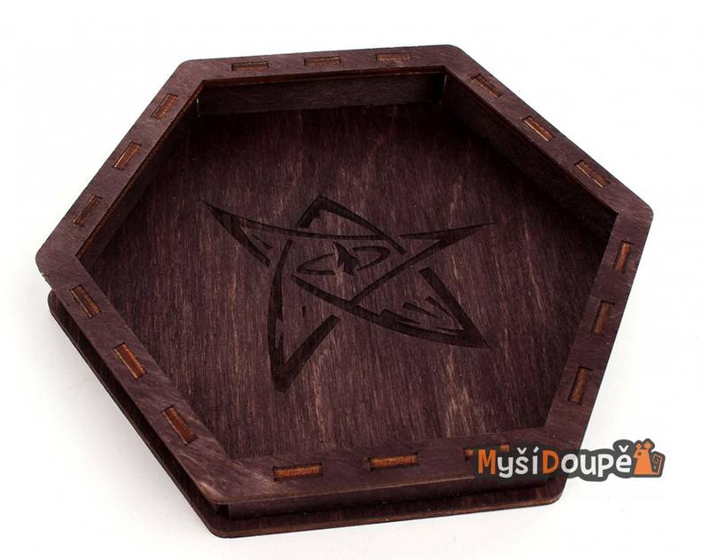 Dice Tray - Dřevěný mořený - Cthulhu