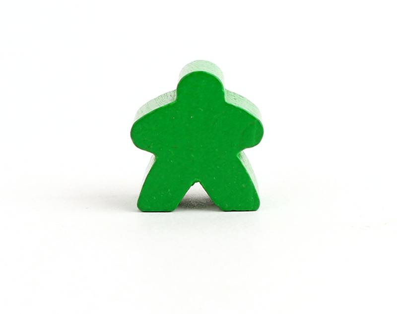 Dřevěné figurky klasický meeple 16 mm (20 ks) Barva: Zelená