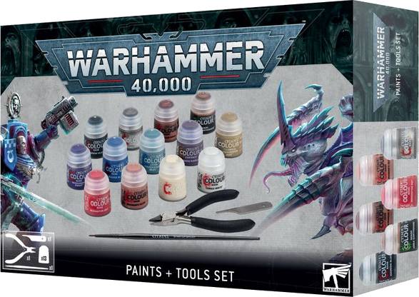 Warhammer 40,000 - Paints & Tools Set - sada barev a nástrojů 2023