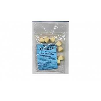 Sada 10 kostek D10 prázdná/blank - slonovinová - 29044