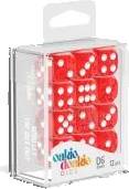 Dice Set Translucent Red - D6 16mm (12x)