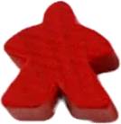 Carcassonne: dřevěná figurka (Meeple) - červená