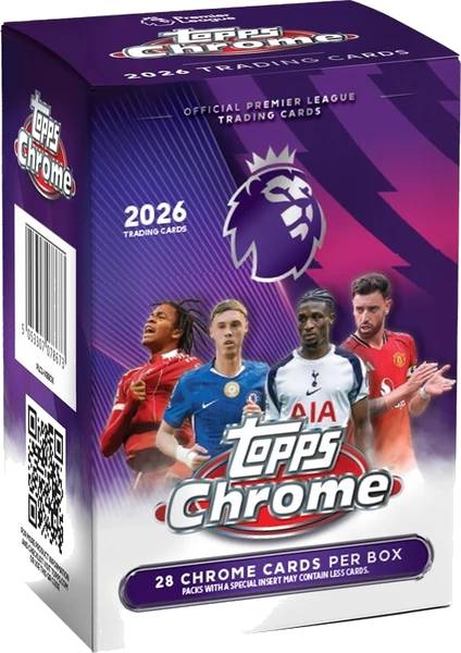Fotbalové karty Topps Chrome Premier League 2026 Blaster Box