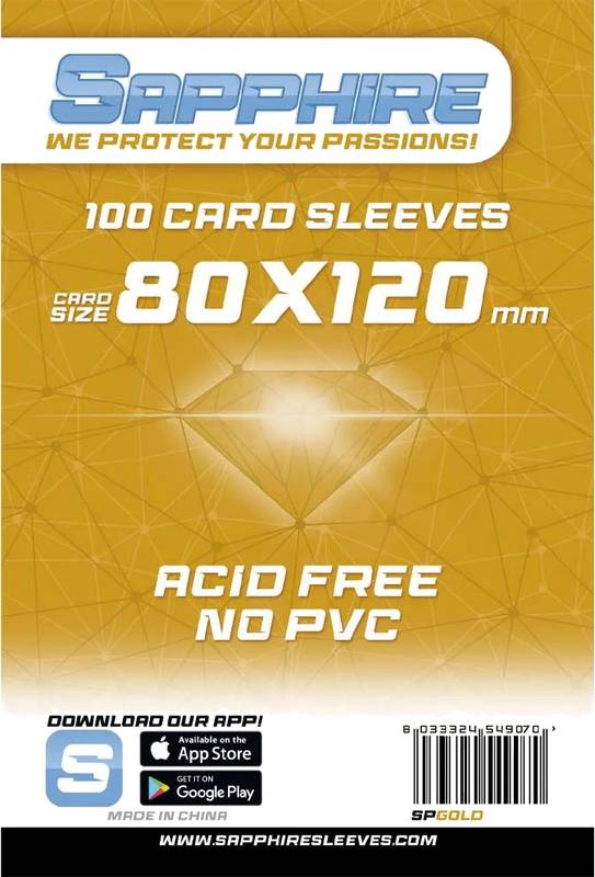 Obaly na karty Sapphire Gold - 80 x 120 mm 100 ks