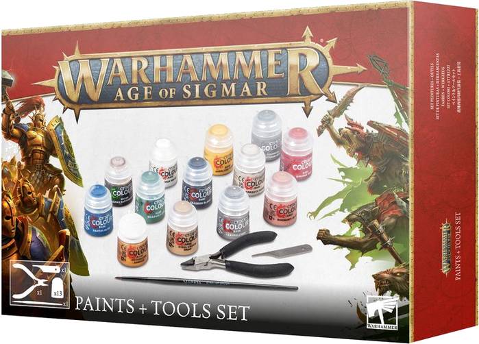 Warhammer Age of Sigmar - Paints & Tools Set - sada barev a nástrojů 2024