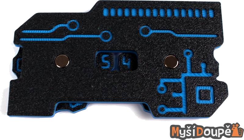 Počítadlo bodů - dvojciferné "scifi" Barva: Modrá