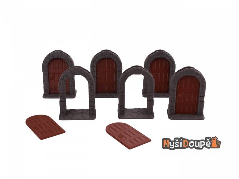 Gloomhaven - Dveře (sada 6ks) Varianta: S dveřmi
