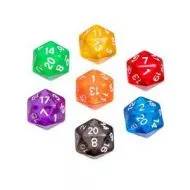 Dvacetistěnná kostka (K20) - průsvitná