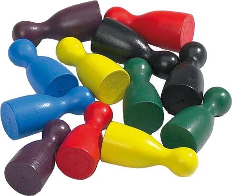 4cm Halmička dřevěná - červená - 3051