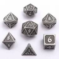 Mini Behemoth Ancient Silver Metal Dice Set (7)