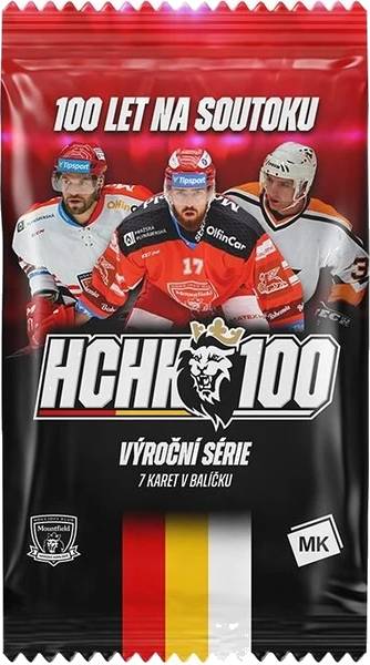 MK hokejové karty 2025 100 let na soutoku Hradec Králové balíček