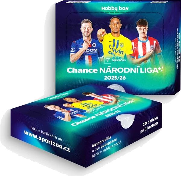 Fotbalové karty SportZoo Chance Národní liga 2025/26 - Hobby box