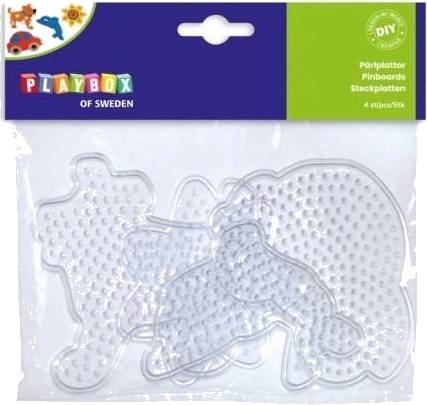 Destičky pro zažehlování 4 ks (pes, auto, ryba, kytka)