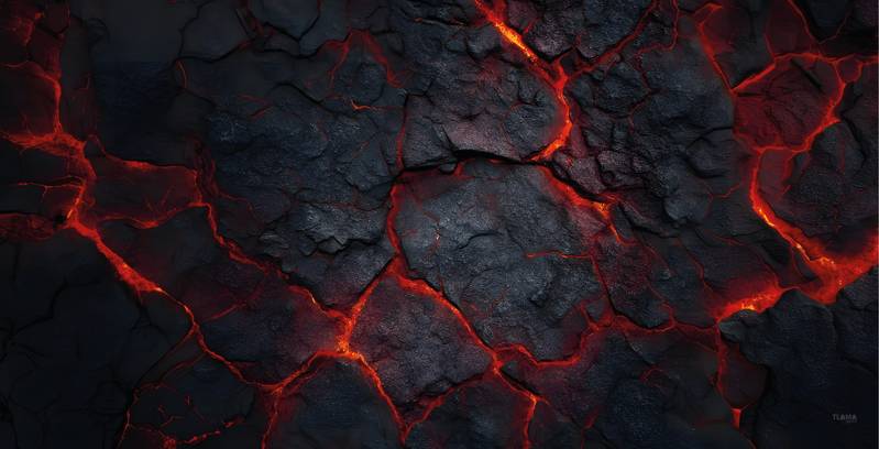 Herní podložka (playmat) 180 x 90 cm (6'x3') - různé motivy Varianta: Láva (Lava)