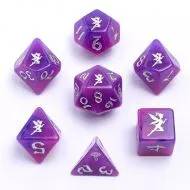 Pixie Dust Round Edged Dice Set - Silver (7)